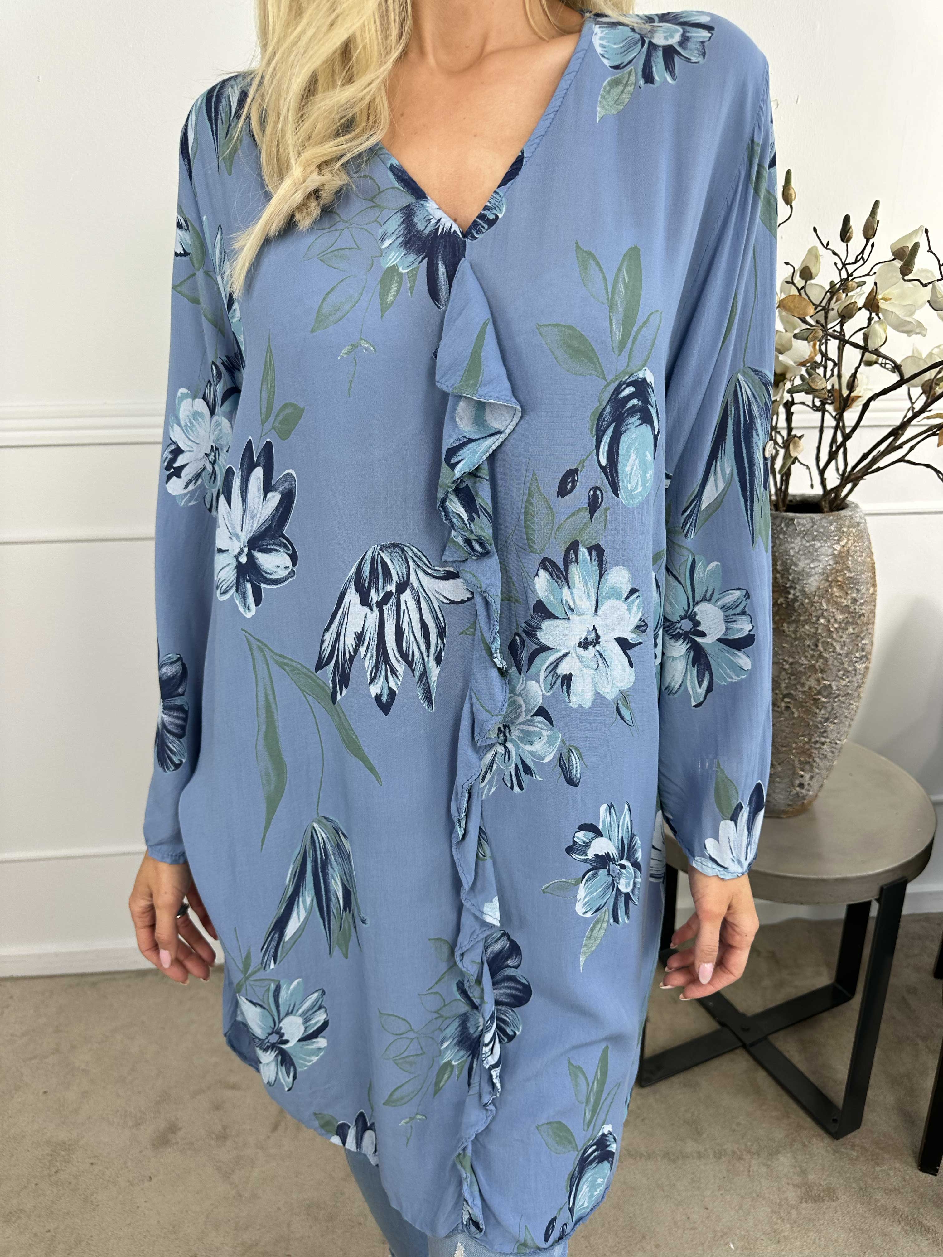 Jaana - Söt tunikaklänning med volanger framtill